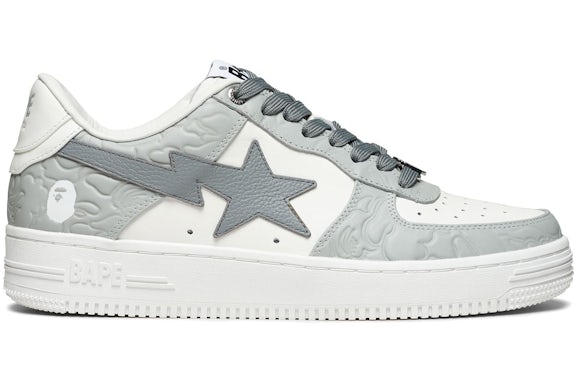 A Bathing Ape Bape Sta#4 Line Camo White Grey - image 1