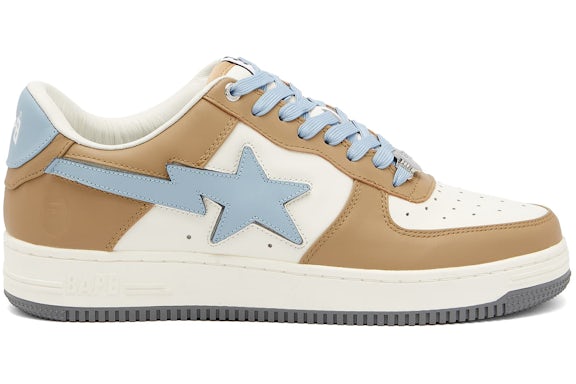 A Bathing Ape Bape Sta Low#4 Beige Sky Blue - image 1