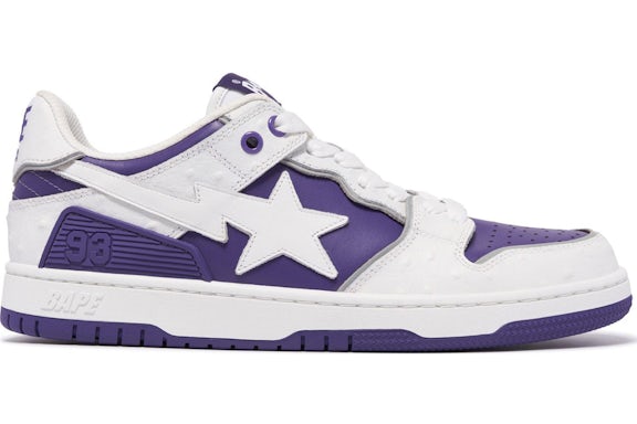 A Bathing Ape Sk 8 Sta#1 Ostrich Pack White Purple - image 1