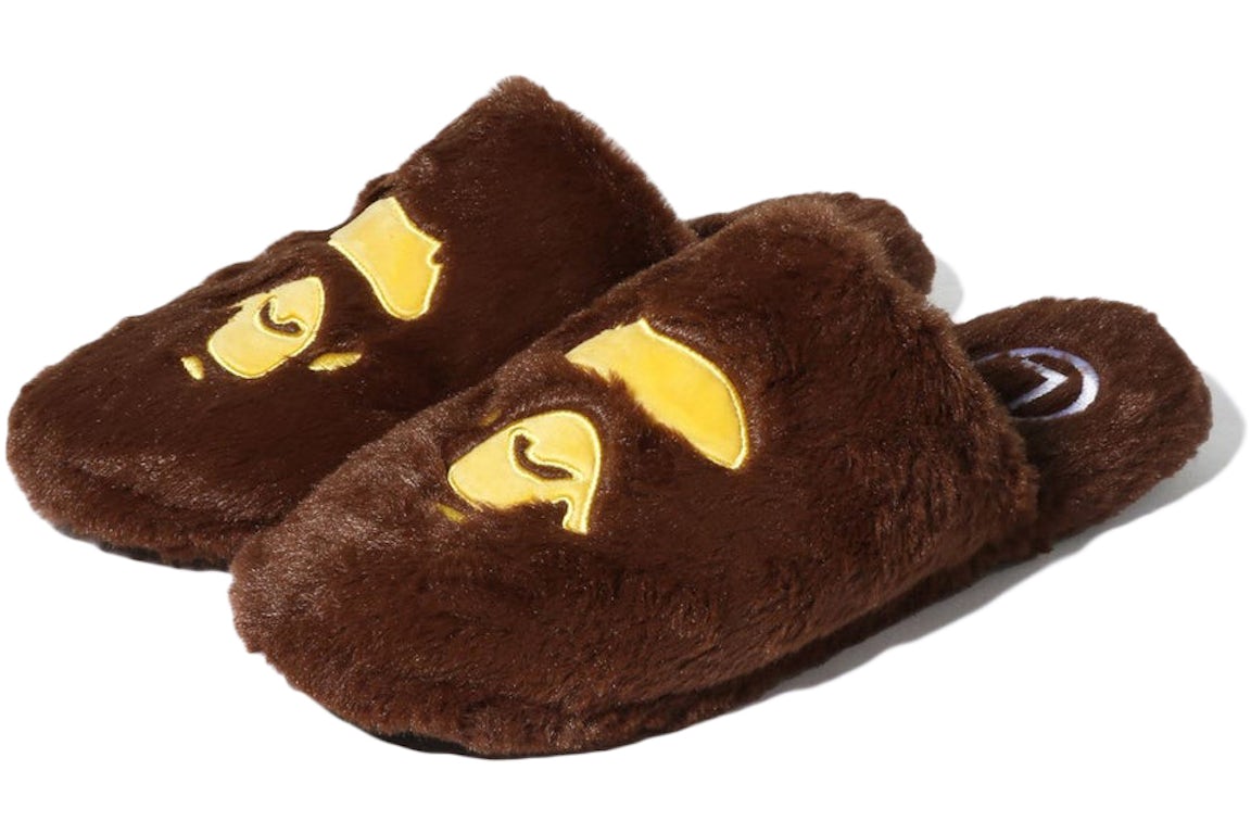 BAPE Ape Head Slipper Brown - image 1