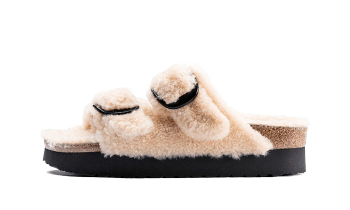 Birkenstock Arizona Big Buckle Shearling Teddy Eggshell - image 1