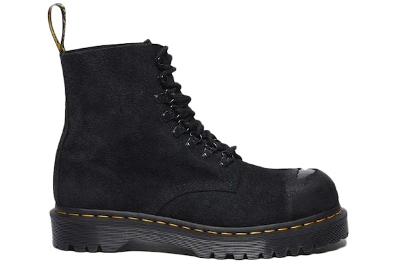 Dr. Martens 1460 Pascal Steel Toe Boot Black Suede - image 1