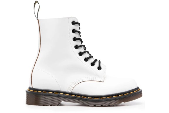 Dr. Martens 1460 Vintage Lace Up Boots White Quilon - image 1