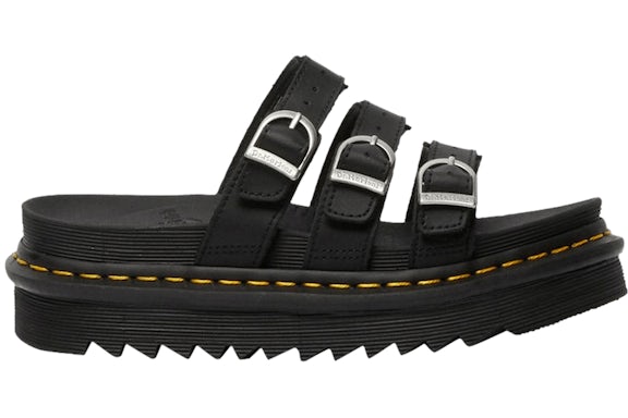 Dr. Martens Blaire Leather Slide Black Hydro (Women's) - image 1