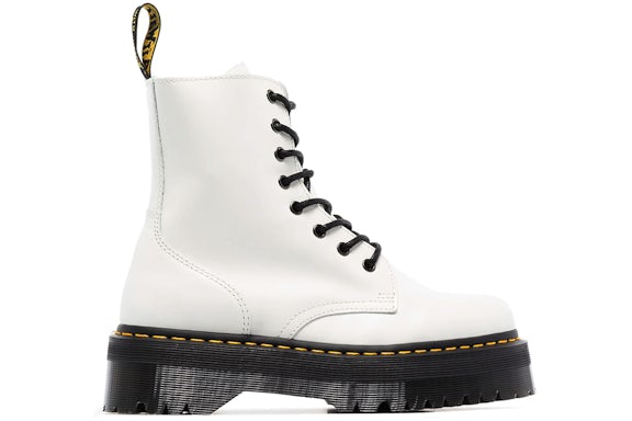 Dr. Martens Jadon Smooth Leather Platform Boot White - image 1