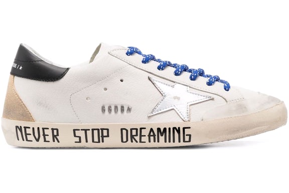 Golden Goose Super Star Never Stop Dreaming White Black Silver-tone - image 1