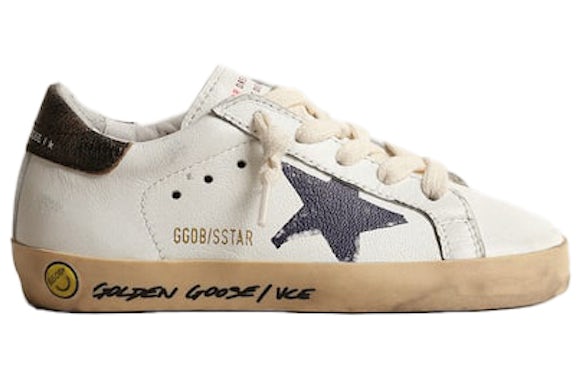 Golden Goose Super-Star Printed Star White Black (Young) - image 1