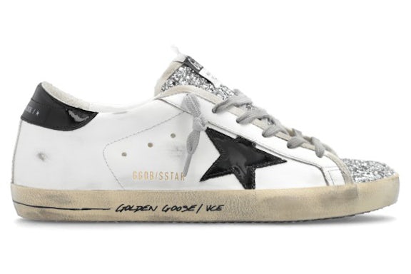 Golden Goose Super-Star White Black Silver Glitter (Women's) - image 1