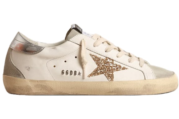 Golden Goose Super-Star White Ice Gray Gold Glitter (Women's) - image 1