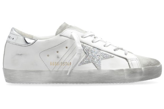 Golden Goose Super-Star White SIlver Metallic Glitter (Women's) - image 1