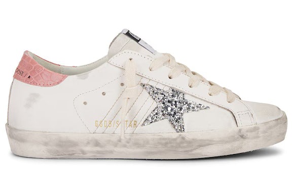 Golden Goose Super-Star White Silver Glitter Pink (Women's) - image 1