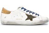 Golden Goose Super-Star White Vacchetta Tan Dill Green Patch - image 1