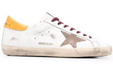 Golden Goose Super-Star White Yellow Burgundy Snakeskin Patch - image 1