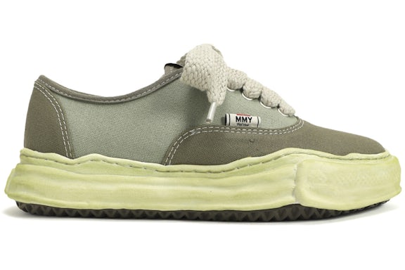 Maison Mihara Yasuhiro Baker OG Sole Over Dyed Canvas Low Green - image 1
