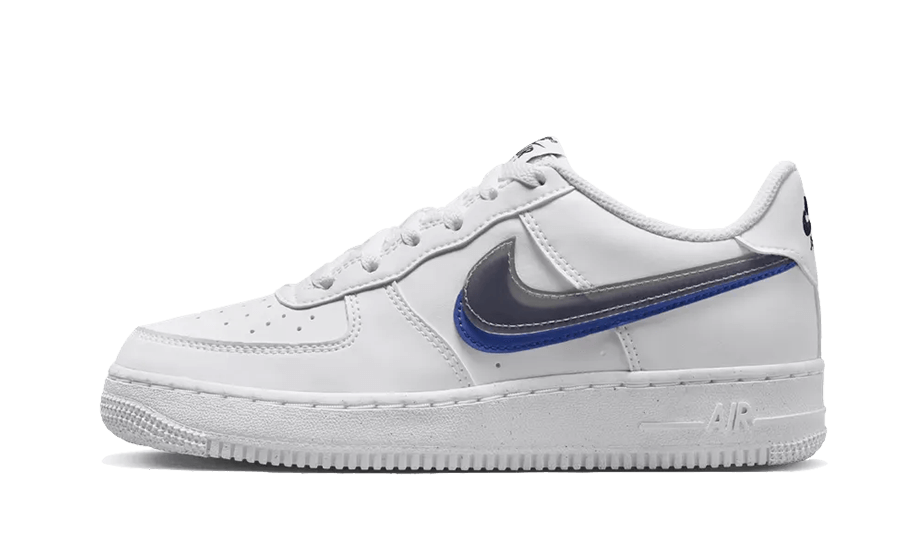 Nike Air Force 1 Low Impact Next Nature Double Swoosh White Black Blue - image 1