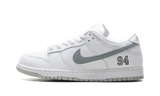 Nike SB Dunk Low Supreme White Metallic Silver - image 1