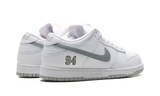 Nike SB Dunk Low Supreme White Metallic Silver - image 3