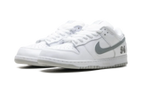 Nike SB Dunk Low Supreme White Metallic Silver - image 2
