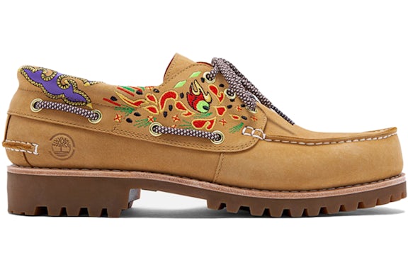 Timberland 3-Eye Classic Lug Handsewn Boat Shoe CLOT Wheat - image 1