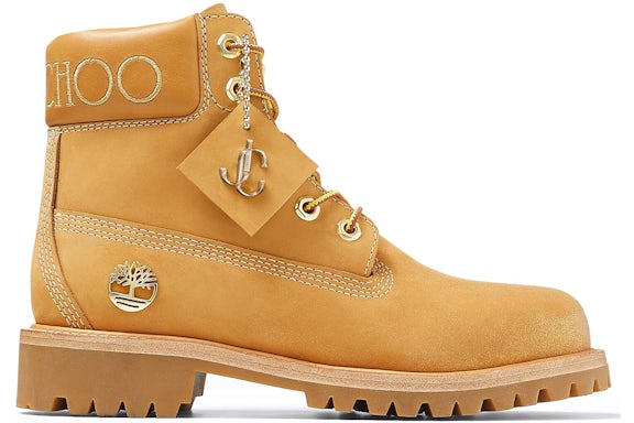 Timberland 6" Boot Jimmy Choo Premium Wheat Gold Glitter (Women's) - image 1