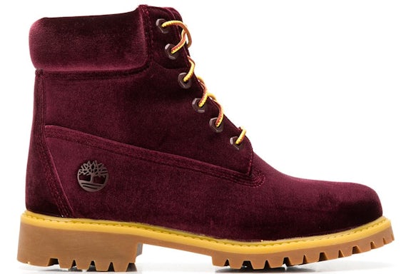 Timberland 6" Boot Off-White Velvet Wine (Women's) - image 1