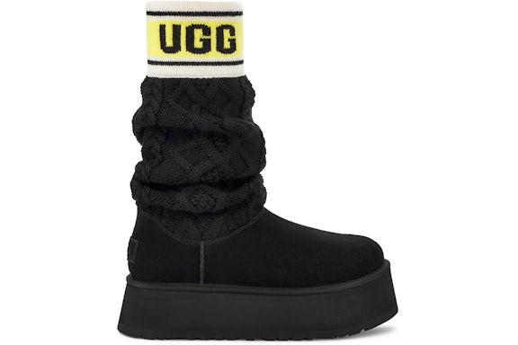 UGG Classic Sweater Letter Boot Black (Women's) - image 1