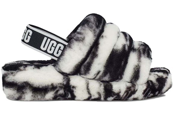 UGG Fluff Yeah Slide Marble Black White (Women's) - image 1