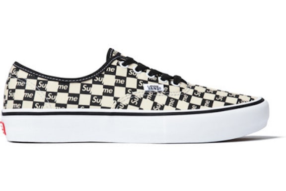 Vans Authentic Supreme Black Checker Logo - image 1