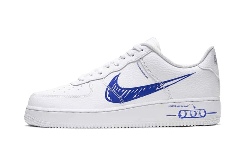 Nike Air Force 1 Low Sketch Blue Swoosh - image 1