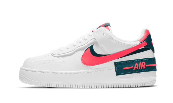 Nike Air Force 1 Shadow White Dark Teal Solar Red - image 1