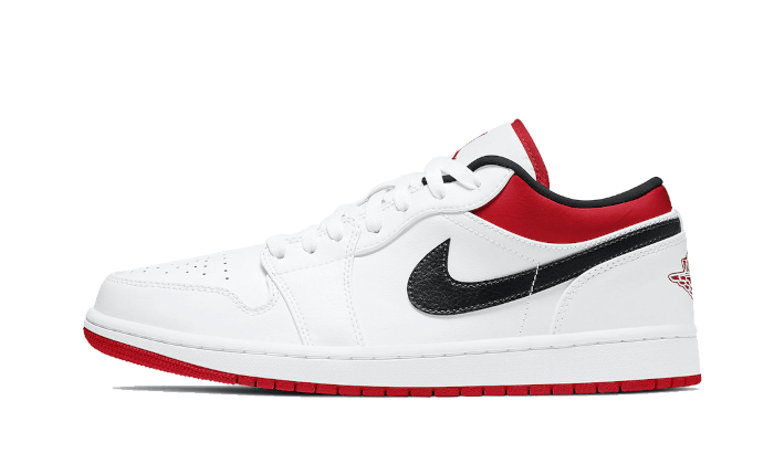 Air Jordan 1 Low White University Red Black - image 1