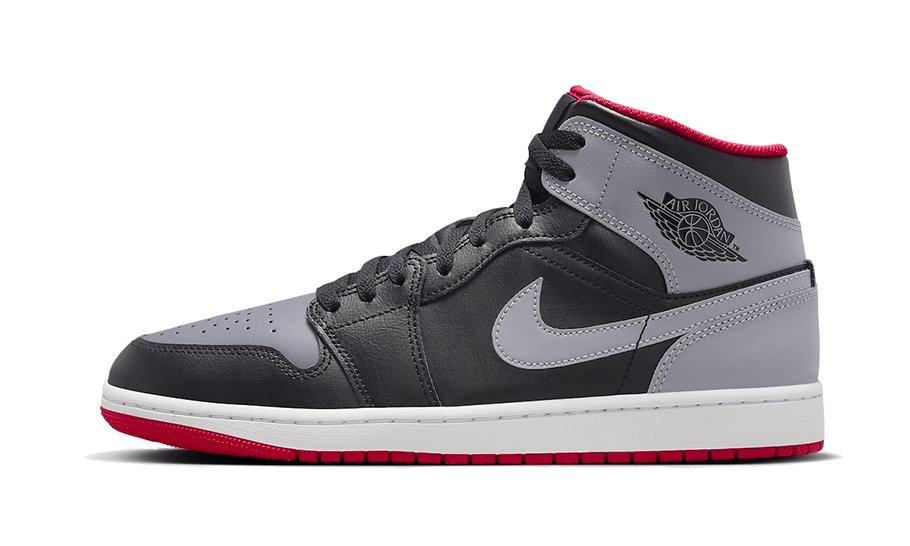 Air Jordan 1 Mid Black Grey Red - image 1