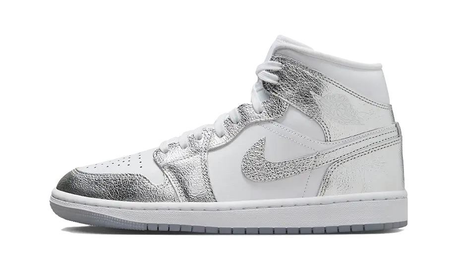 Air Jordan 1 Mid Crinkled Chrome - image 1