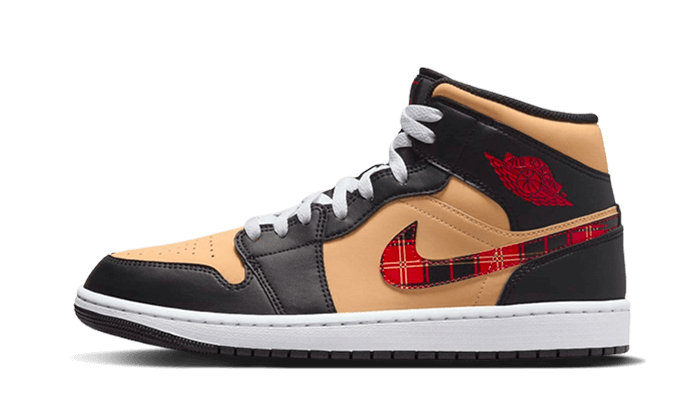 Air Jordan 1 Mid Se Tartan Swoosh - image 1