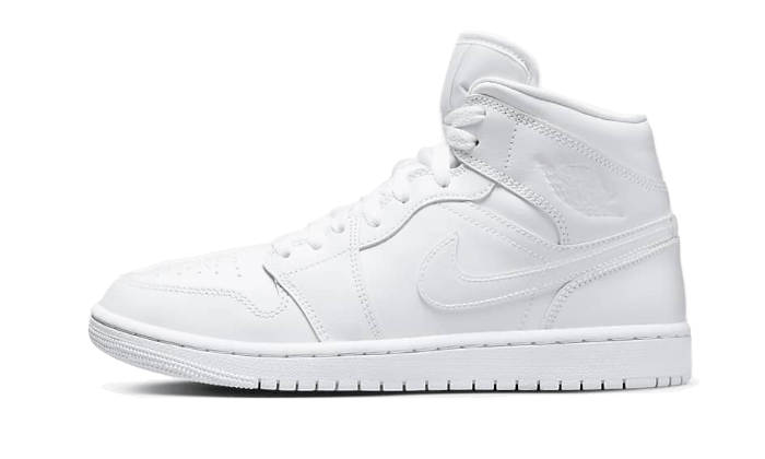 Air Jordan 1 Mid Triple White Patent Swoosh - image 1