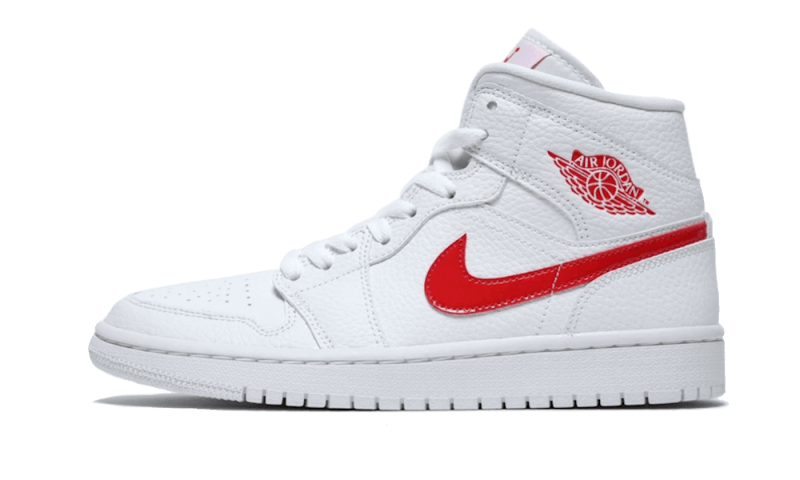 Air Jordan 1 Mid White University Red - image 1