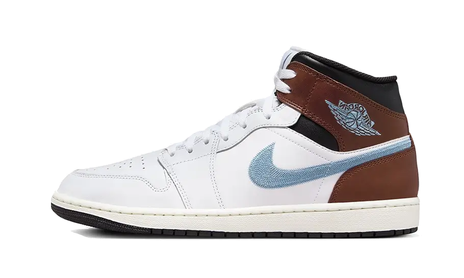 Air Jordan 1 Retro Mid SE Brown Blue Grey - image 1