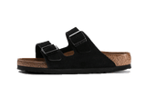 Birkenstock Arizona Suede Leather Soft Footbed Black - image 1