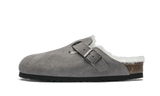 Birkenstock Boston Shearling Suede Stone Coin - image 1