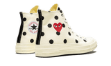 Converse Chuck Taylor All-Star 70s Hi Comme des Garçons PLAY Polka Dot White - image 3