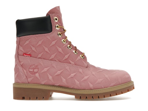 Timberland 6" Premium Waterproof Boot Supreme Diamond Plate Pink - image 1