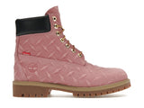 Timberland 6" Premium Waterproof Boot Supreme Diamond Plate Pink - image 1