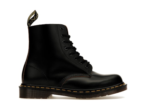 Dr. Martens 1460 Vintage Made In England Lace Up Boot Black Quilon - image 1