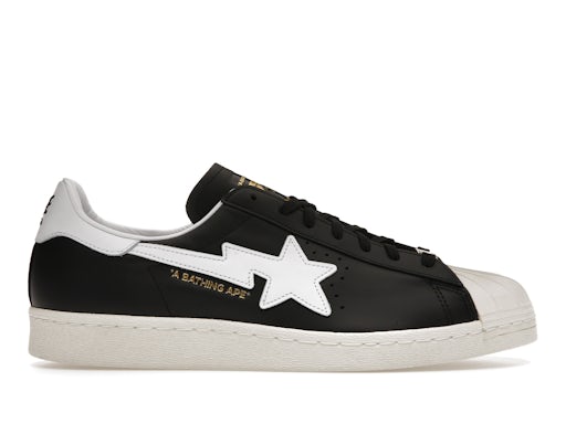 adidas Superstar 80 s Bape Black White Gold (2022) - image 1