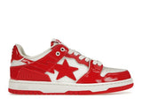 A Bathing Ape Bape SK 8 Sta Red White Patent - image 1