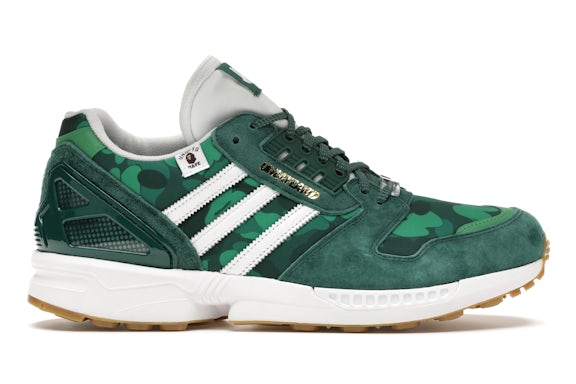 adidas ZX 8000 Bape Undefeated Green - image 1