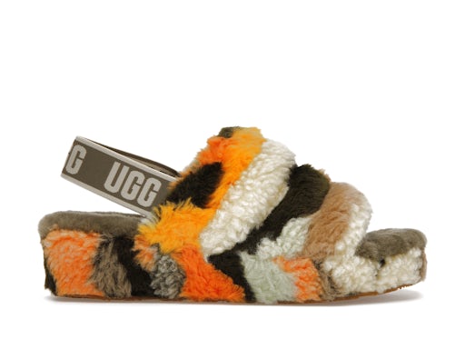 UGG Fluff Yeah Cali Collage Slide Olive (Women's) - image 1