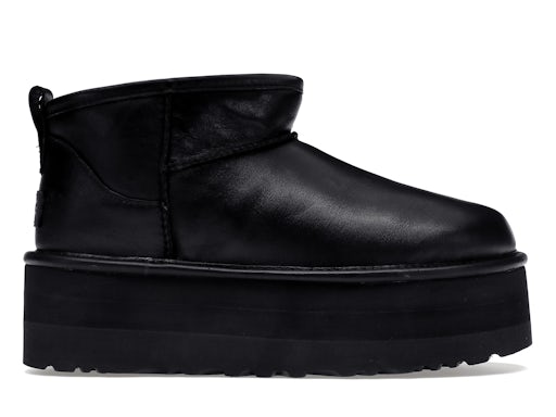 UGG Classic Ultra Mini Platform Boot Black Leather (Women's) - image 1