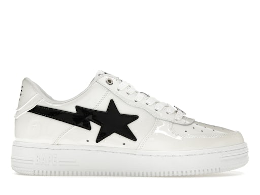 A Bathing Ape Bape Sta#2 White Patent - image 1