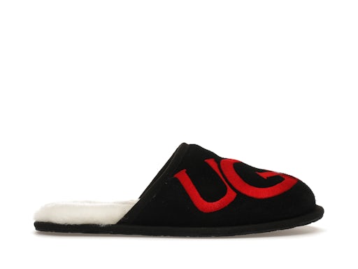 UGG Scuff Logo Slipper Black Red - image 1